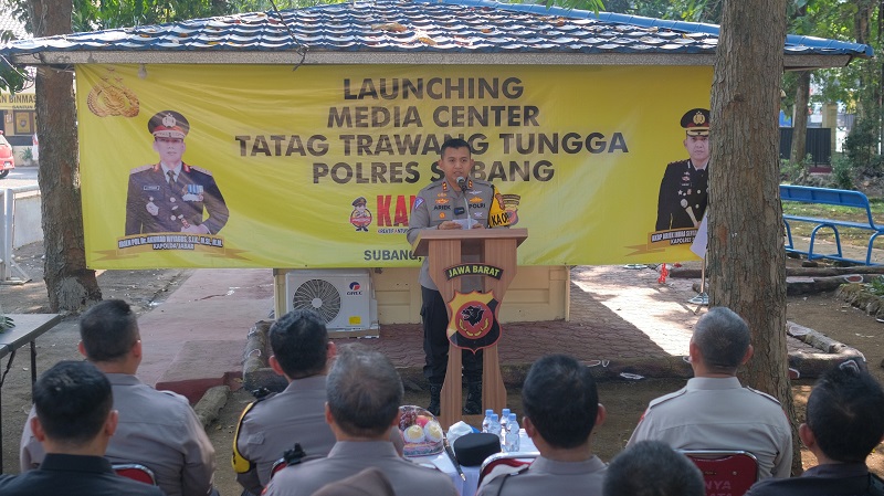 Dukung Tugas Jurnalistik, Kapolres Subang Resmikan Ruang Media Center