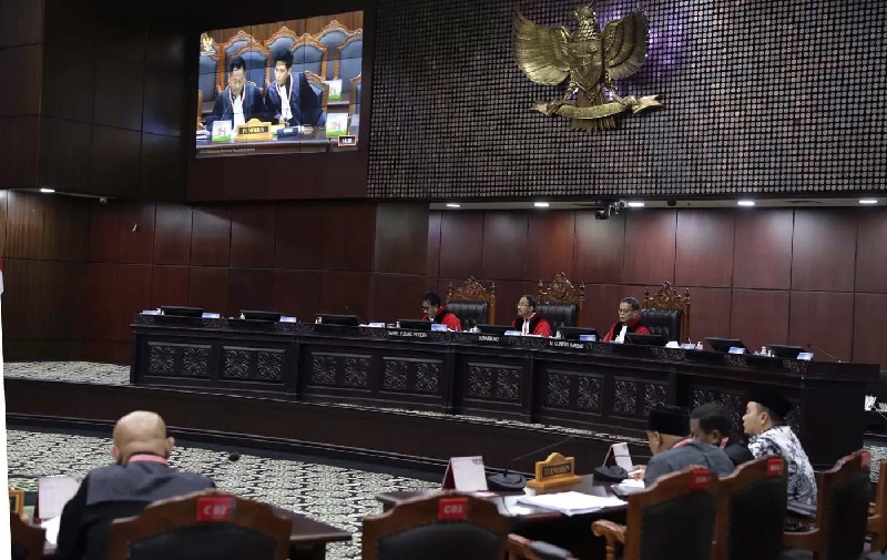 Mahkamah Konstitusi (MK) menggelar sidang di Gedung MK, Jakarta, (jawa pos)