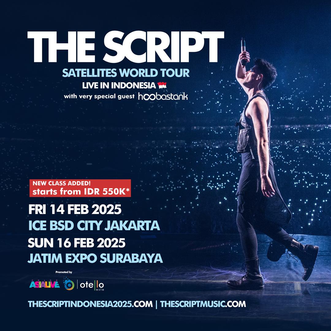 Konser The Script di Jakarta dan Surabaya Hadirkan Tiket Kategori Baru