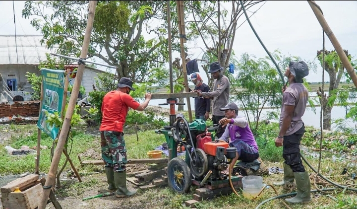 TNI-AD Wujudkan Akses Air Bersih di Dusun Muara Lama Lewat TMMD ke-123 Kodim Subang