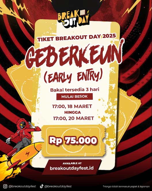 Break Out Day 2025 akan Kembali Digelar Juli di Bandung, Dapatkan Tiket Early Entry Hanya Rp75 Ribu